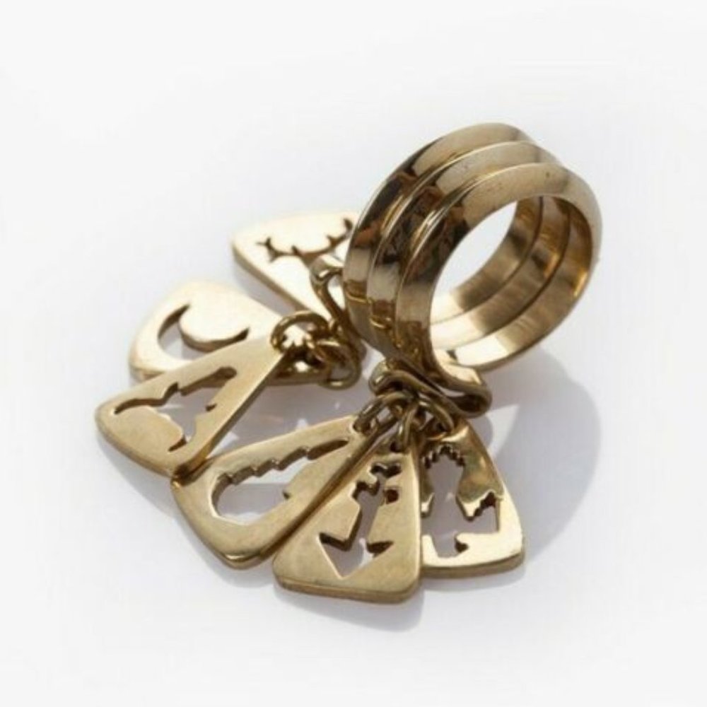 Vintage Spell & the Gypsy Collective Designs Talisman Ring Brass Sz 5